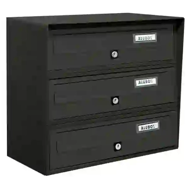 Vendita online Casellario postale 3 posti orizzontale esterno - Slim